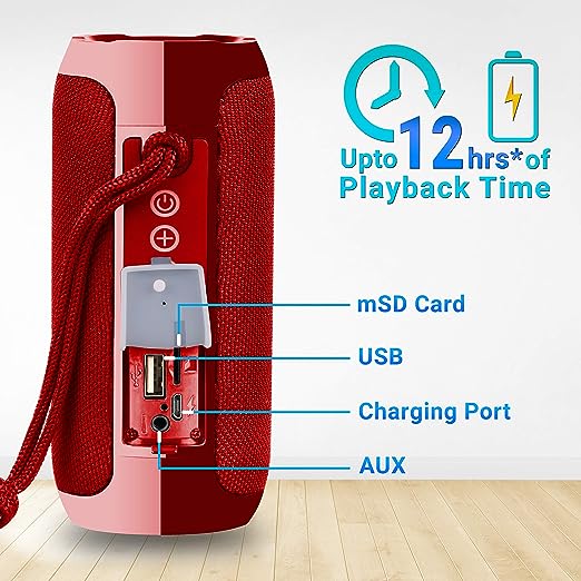 ZEBRONICS Zeb-Action Portable BT Speaker with TWS Function, USB,mSD, AUX, FM, Mic & Fabric Finish(Red) ZEBRONICS Zeb-Action Portable BT Speaker with TWS Function, USB,mSD, AUX, FM, Mic & Fabric Finish(Red)